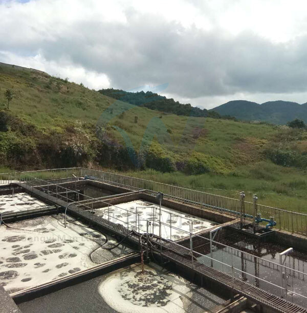 河北印染廠污水處理現(xiàn)場